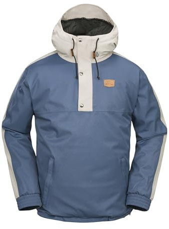 Volcom Arthur Longo 20k Pull Anarok Veste de snowboard à capuche pour homme, indigo, Large