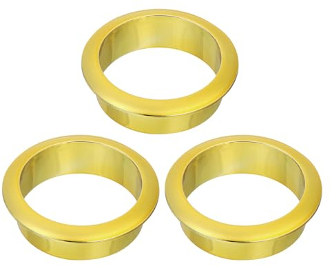 QUARKZMAN 3 Pz 1,97 Pollici (50mm) Passacavi in Nylon per Scrivania, Copertura Foro per Cavi in Plastica, Organizzatore di Cavi per Scrivania o Armadio per Computer, Oro