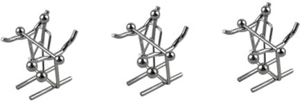 Gogogmee 3stücke Kreative Mini Eisenfigur Mit Balance- Für Schreibtischdekoration Lustiges Balancierendes Spielzeug Für Home Office Für Besondere Anlässe