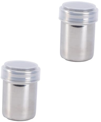 OKUMEYR 2pcs Cocoa Powder Bottle Bpa Seasoning Jar Lid for Dutch Cocoa Cacao Powder Storage
