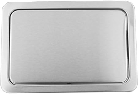 JTWWDM Coperchio per Pattumiera da Banco Incassato, Coperchio Rettangolare per Canale della Spazzatura Spazzolato, Coperchio per Sportello Basculante in Acciaio Inossidabile 304,27.1x18.3cm