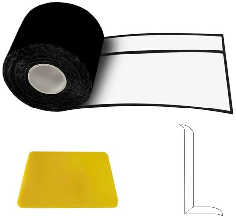 Weichsockelleiste Sockelleiste Selbstklebend 50 x 20mm 6 Meter PVC Flexibel Fussleisten Selbstklebend für Küche Bad und Badezimmer Weichsockelleiste Selbstklebend Schwarz