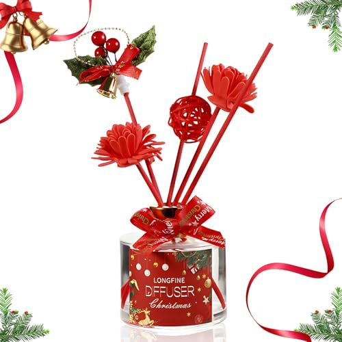 Duftstäbchen Weihnachten, Langanhaltender Duft Raumduft Stäbchen, Raumduft Weihnachten, Zuhause Büro, Auch EIN Tolles Weihnachtsgeschenkset, Ebenholzrose, 120 ML