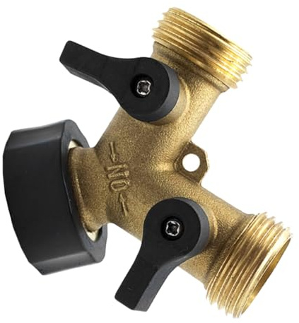 LIGIGWASH Divisor de Manguera de 2 Vías Conector de Manguera Doble Riego Adaptador Resistente de 1 Pulgada para Lavado de Jardinería