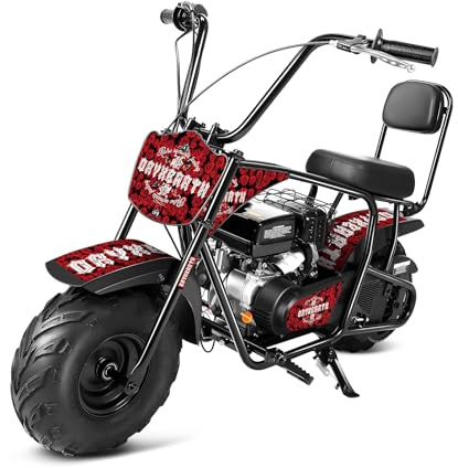 Oryxearth 99CC 4-Takt Dirt Bike Pocket Bike, Kinder Crossbike Benzin, Breitreifen Offroad Rad, Kinder DirtBike, Motocross Motorrad, DIY-Aufkleber Mini Motorrad ab 13 Jahre (Rot)