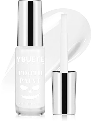 YBUETE Professional Halloween White Tooth Paint,Instant Bright White Vampire Tooth, Safe Long Lasting SFX Teeth Paint, Perfect for Cosplay, Halloween Makeup, Theater, and Special Effects