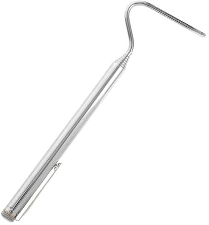 YARNOW Gancho de Serpiente Retráctil de Acero Inoxidable, Ajustable | Herramienta Plegable para Reptiles, Uso en Exploración Exterior, Plata, Apta para Principiantes y Expertos