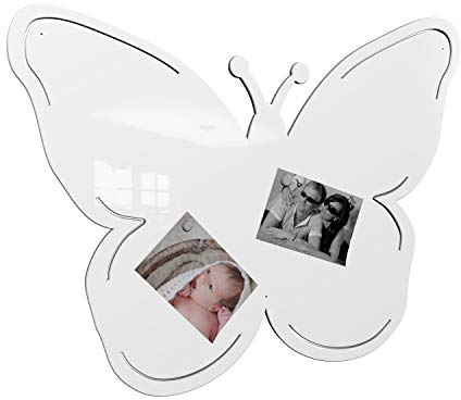 Colours-Manufaktur Magnetwand Hochglanz pulverbeschichtet *Made IN Germany* viele Verschiedene Motive, Größen und Farben (Schmetterling (78 x 60 cm), RAL 9003 signalweiß [wie weiß])