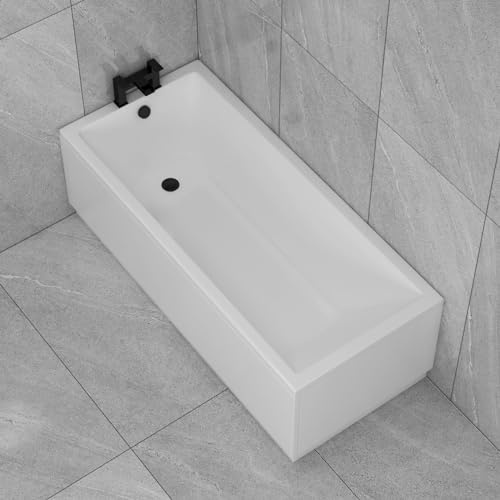 Cesar 1500 x 700 Designer Straight Single Ended Bath with MDF Front & End Panel Bathroom Bathtub