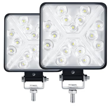MONDEVIEW 4 Paar LED Arbeitsscheinwerfer 9-36V 36W 3600LM 6000K Traktorleuchten LED 4x4 Nebelscheinwerfer 2 Blitzmodi 8D-Objektiv Scheinwerfer Boot Zusatzscheinwerfer Motorrad LKW SUV Harvester