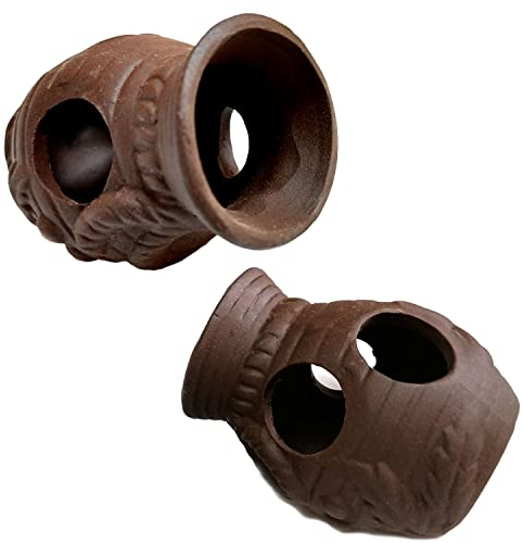 OrgMemory Ceramic Hideout, 2 pcs, Fish Tank Accessories, Cave Decoration, Fish Home, Aquarium Cave, Aquarium Cave, Aquarium Ceramic Decoration(Pot)