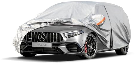 Kayme Bâche Voiture Étanche Respirante Compatible avec Mercedes Classe A (2012-2025), 6 Couches Housse de Protection Voiture Extérieur, Contre Pluie Soleil Poussière avec Zip et Doublure en Coton.