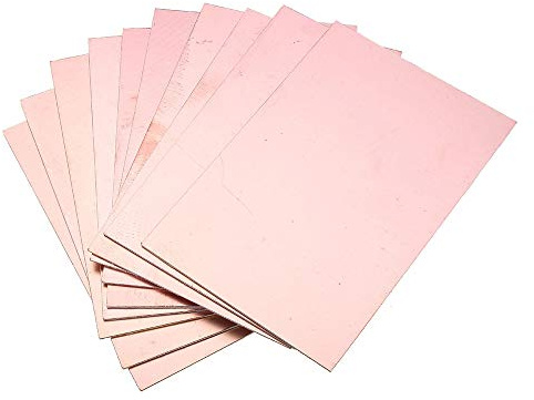 Hanabitx 10 Stück 10 x 15 cm doppelseitige Kupfer-Leiterplatte FR4 Fiberglasplatte