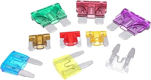 10 Stück Mini Standard Micro Sicherungen 5A 7.5A 10A 15A 20A 25A 30A 35A 40A Amp Clip Sortiment Auto Flachsicherungs Set for Auto LKW (Color : 5a, Size : Standard)
