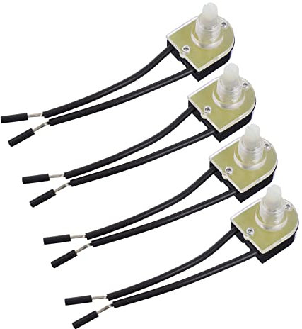FOYTOKI 4pcs Black Lamp Rotary Dimmer Knob Set for Ceiling Light Wall Lamp Adjustable Brightness Controller Accessories