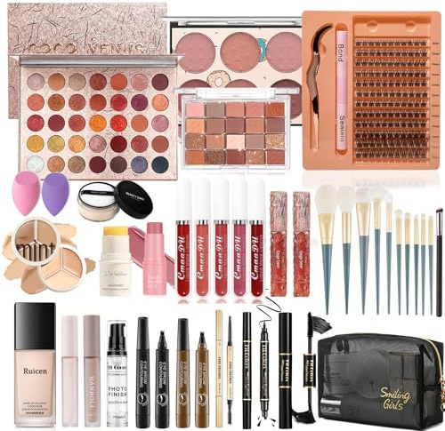 Makeup Set, Ruicen Make up Set for Women and Teenages, Make Up Set Full Kit, Make-up Sets Includes Foundation Lash Extension Eyeshadow Eyebrow Pen etc Cosmetic Make Up Starter Kit