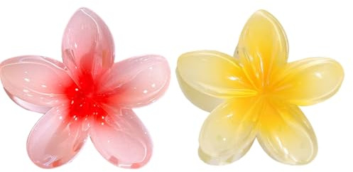 2 Stück Blumen-Haarspangen für Damen, eiförmige Haarspangen, Blumen-Haarspangen, große Haarklammern