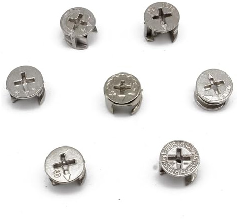 Möbelanschluss-Nockenschloss, Nockenschloss, Schrankschloss, Schrankschlösser, Nockenschlossmuttern für Schrank, Schublade, Kommode, Kleiderschrank, Möbelpaneelverbindung, 15 Stück (14,6 x 11,1 mm)