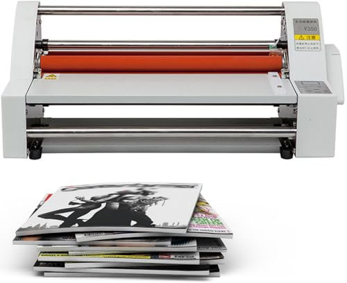 Kaltlaminiergerät, Laminiergerät A2 A3 A4 Heiß und Kalt Laminiergerat Set Ein- und Doppleseitige Laminiermaschine 350 mm/450 mm Laminiermaschinen für Zuhause, Schule, Büro 220 V,350mm