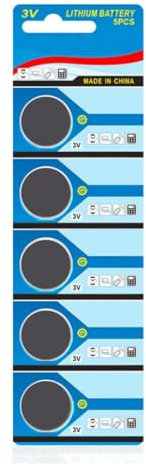 5 batterie a bottone CR1616 da 3 V, al litio, ricambio per orologi, calcolatrici, chiavi auto