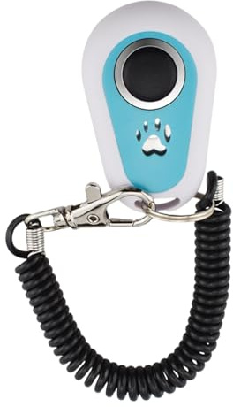 demaxiyad Clicker für Hunde – Hundetrainer – zweifarbiges Clicker für Welpen – Trainingsgerät für Hunde, tragbares Verhaltenszubehör, ovale Form, geeignet für alle Größen von Tieren
