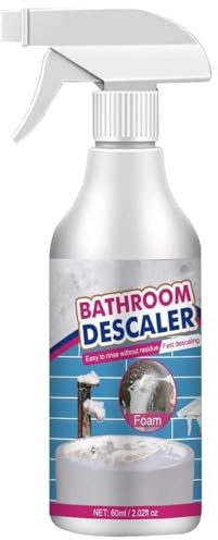 Hartnäckiger Fleckenentferner, Badezimmer-Entkalker-Schaumreiniger, Badewannen-Glas-Entkalker-Spray, geeignet für Toiletten, Badewannen, Duschräume, Glas und Wasserhähne