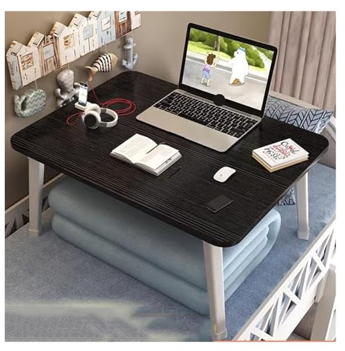 WEOKDFHA Klappbarer Nachttisch Klappbett Tisch Winkel Schreibtisch Tische Studie Klapp Holz Nachttisch Mesa Kleine(70x40x29cmBlack)