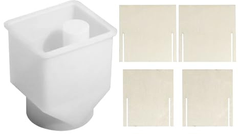 Forma portacandele in resina – silicone, 7,5 x 6,6 x 8,7 cm, forma casalinga, stampi per calcestruzzo in resina sintetica con design durevole, facile da sganciare, creativo fai da te, in resina