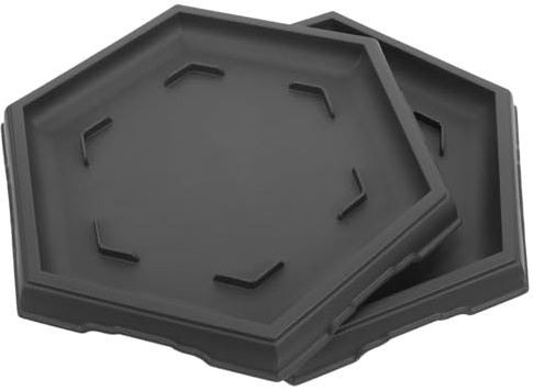 Angoily Vassoio Esagonale per Piante in Vaso 2 Pezzi Sottovaso Raccogli Gocce per Bonsai e Giardinaggio Interno Durevole e Pratico
