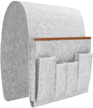 WINZING Sofa Armlehne, Organizer aus Filz zum Aufhängen, Organizer für Bett, TV Remote Holder Storage Bag Tasche, für jede Art von Zubehör wie Zeitungen