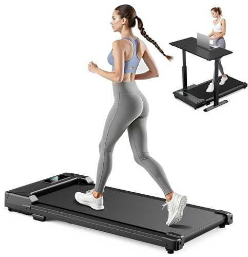 Laufband für Zuhause Walking Pad - 3 in 1 Laufbänder Treadmill for Home Büro, 1-6km/h Mini Laufpad Leise Klein mit LED-Anzeige und Fernbedienung, Tragbares Kompakt Walkpad Gehband Laufbahn Mod LUYATA