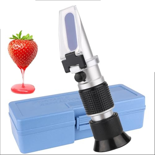 Refraktometer, Refraktometer Zuckermessgerät 0-90% Handheld Brewing Auto Refraktometer Fruchtsaucenmessgerät Zucker Refraktomer