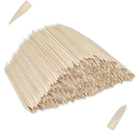 400 Piezas Palos de Madera Naranja Doble Cara Palillos de La Cutícula del Clavo, Palillo de Madera del Arte del Clavo, Palillos de Madera para Manicura y Pedicura - 11.5cm