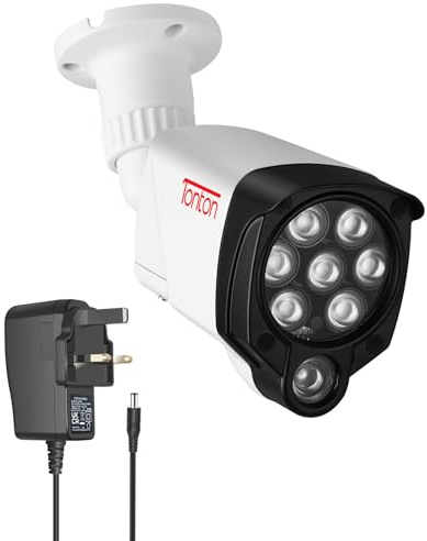 Tonton IR Illuminator 850nm Wide Angle 8-LEDs 90 Degree, 30M(100Ft) IR Infrared Flood Light for CCTV Security Cameras, Outdoor&Indoor Use, IP66 Waterproof Metal Housing, 3M Power Supply Cable(White)