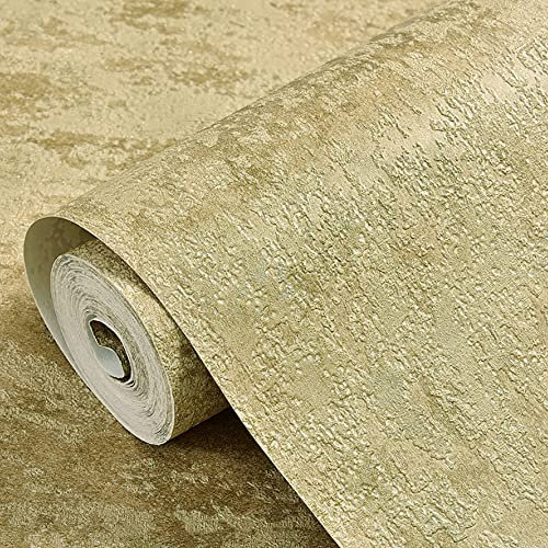 MEAIHOME American Country Non-Woven Wallpaper 3D Retro Pastoral Flower Tree AB Version with Bedroom Living Room Children's Room TV Background Wall 1.73'W x 32.8'L Non-Pasted (Retro Yellow B)