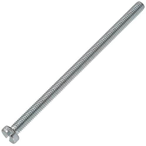 AERZETIX - C60171 - Set di 10 Viti di metallo a testa cilindrica M4x70mm con impronta intaglio S - bullone di montaggio - DIN 84 - durezza 4.8 - in acciaio zincato - colore argento