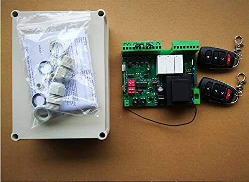 PAKLIF Kit d'ouverture de portail automatique 220 AC pour portail coulissant de garage opérateur de moteur carte de circuit imprimé NC contrôleur de carte électronique pour ouvre-porte automatique
