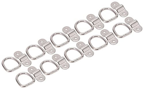 Anello di Ancoraggio 10 Set di Ancoraggi di Ancoraggio Anello a D a Montaggio Superficiale Ad Alta Resistenza Multifunzione per Trasporto Sicuro e Sicuro (Argento)