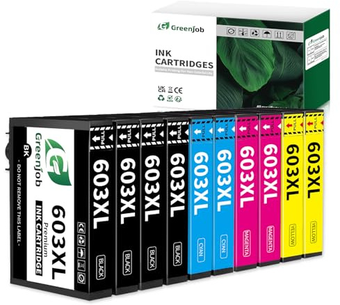 Greenjob 603XL Druckerpatronen für Epson 603 Tintenpatronen Kompatibel mit Epson Expression Home XP-2100 XP-2105 XP-3100 XP-3105 XP-4100 XP-4155 Workforce WF-2810 WF-2830 WF-2835 WF-2850 (10er-Pack)
