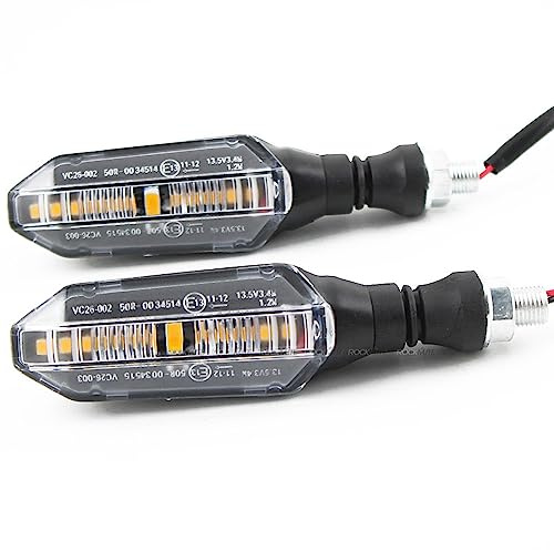 LED-indikator med sekventiell blinkers fram för Z900 Z900RS Z650 Z650RS Z800 Z400 Z750 Z250 blinkerljus E-Mark Sport Street Bike Motobike (1 par blinkers)