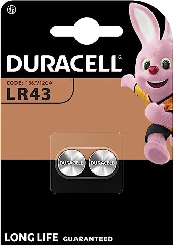2 x Duracell LR43 (1 Blister mit 2 Batterien) 2 Batterien (186/V12GA)