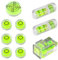VMINOG 10 Stück Wasserwaage Klein Durchmesser Mini Libelle Bubble Spirit Level PräZisions 33 Mm Square 31 Rund FüR Kamera Camping, 3 Stil Gemischt KostüM Maske Hochzeit Party