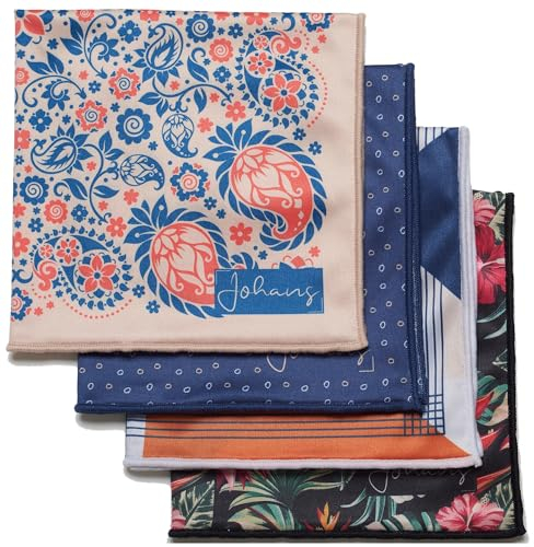 Johans® XXL Mikrofasertuch zur Reinigung von Smartphone, Tablet, Brille, Display, Kamera | Displaytuch, Brillenputztuch, Reinigungstuch | 30x30cm (4er Bundle: Best-of Selection)