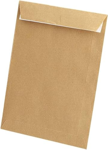Caja de 500 Sobres Bolsas Kraft 120x170mm Para Envíos Salarios Tira Silicona Autoadhesivo Bolsas de Papel para Bisutería, Joyería