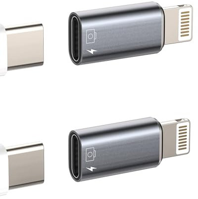 for iPhone OTG Adapter Audio Headphone Dongle (2Pack)USB C Female to Lightning Male Charger Data Sync Converter Type-C Camera Card Reader Flash Drive Mouse Keyboard for Apple 14 13 12 Pro Max for iPad