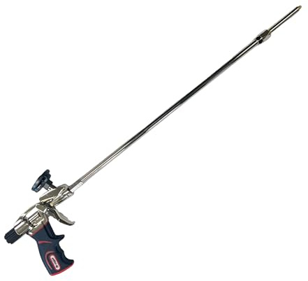 Kraken Bond PRO Spray Foam Gun - 24 (2 ft) - 1 Pack - Non-Stick Teflon Coated Basket, Long Nozzle, 360° Swivel Tip, Aluminum Body - Perfect for Homeowners and Professionals