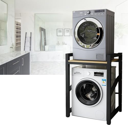 WPPTNSFY Unidad de Almacenamiento para Lavadora, Armario para Lavadora y Secadora, Kit de Apilamiento para Lavadora, Ajustable en Altura, para Baño, Cocina, Balcón, Lavandería