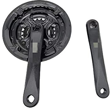 Skdvy Guarnitura Bici,Guarnitura Perno Quadro Ruota della Mountain Bike pignone 7-8 velocità in Lega di Alluminio Tre compresse 42 / 48T Raccordi a Disco Denti(28/38/48T)