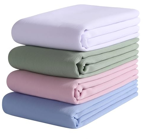 Febfim 4 luxuriösen Chiffon-Hijabs im trendigen Crinkle-Design, inspiriert von modernen Dubai-StilenPerfekt für modische Muslima, die Eleganz und Komfort suchen