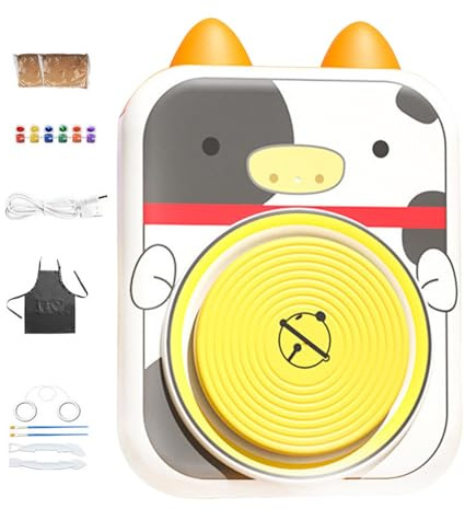 ETUCYNG Tour de poterie pour, Tour de poterie pour débutants - Outils de poterie en céramique de Roue de poterie d'de Bande dessinée d'usb - Roue de potier électrique pour, Famille, Amis Fabriquant